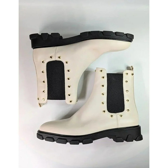 Michael Kors Women's Ridley Cream Studded Chelsea Booties Size 11 (MSRP $225) - Picture 6 of 12